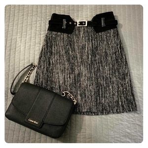 Milly Suede Belted Skirt